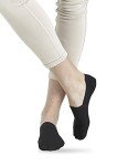 HUE Women's Perfect Edge Cotton Loafer Liner Socks, Black - 3 Pair Pack, One Size