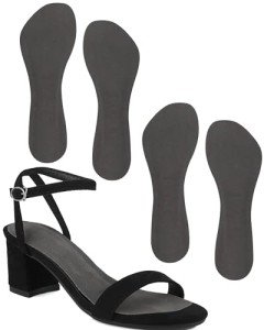 2 Pairs Pigskin High Heel Cushion Inserts, Adhesive Arch Support Sandal Inserts, Anti-Slip Shoe Inserts for Flat Shoe Pain Relief, Leather Cushioning Heel Insoles for Boots Dress Shoes, Gray, S 5-7