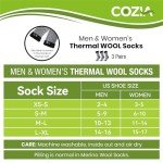 COZIA Merino Wool Socks for Men and Women Warm thermal Boot Hiking Socks 3 Pairs ML