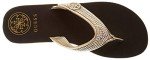 GUESS Womens Sarraly Flip-Flop, Gold 771, 10 US