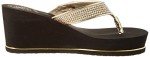 GUESS Womens Sarraly Flip-Flop, Gold 771, 10 US