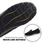 VLLy Mens Slippers Moccasins for Men Plush Lined Cozy House Bedroom Slippers Comfortable Slip on Flat Shoes with Memory Foam for Indoor Outdoor Use Black Size 11 US