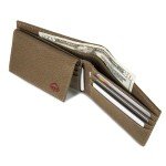 WOLVERINE Men's RFID Blocking Rugged Bifold & Passcase Wallets (Avail Canvas Or Leather), Guardian Cotton-Chestnut, One Size