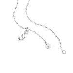 PAVOI 14K White Gold Plated Mini Dainty Heart Initial Necklace | Slider Adjustable Necklace - 18" | Letter Necklaces for Women | M Initial