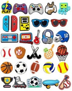 30 PCS Kids' Sports Shoe Charms Set