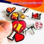 12PCS Softball Shoes Charms for Clog Sandals Decoration, Sports Balls Shoe Charms for Men Boys Teens Girls Women Lover Party Favors