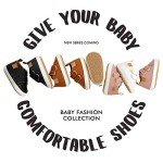 SOFMUO Baby Boys Girls High Top Ankle Leather Sneakers Soft Rubber Sole Infant Moccasins Newborn Oxford Loafers Anti-Slip Toddler Wedding Uniform Dress Shoes(A01/White,12-18 Months)