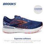 Brooks Men's Glycerin GTS 20 Supportive Running Shoe - Blue Depths/Palace Blue/Orange - 10 Medium
