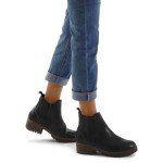 mysoft Women's Chelsea Ankle Boots Side Zipper Chunky Block Low Heel Booties Lug Sole Short Boots