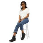 mysoft Women's Chelsea Ankle Boots Side Zipper Chunky Block Low Heel Booties Lug Sole Short Boots