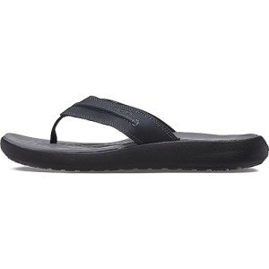 Crocs Men's Yukon Vista II Flip Flops, Black, 8 Men