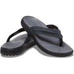 Crocs Men's Yukon Vista II Flip Flops, Black, 8 Men