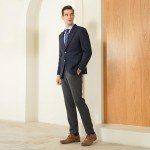 Vostey Men's Dress Shoes Formal Oxford Shoes Classic Lace Up Derby Shoes(B5A099B Polished Brown 11)