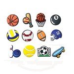 Sport-Themed Charm Set for Croc Shoes