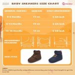 Meckior Toddler Baby Boys Girls High Tops Ankle Sneakers Soft Anti-Slip Sole PU Leather Moccasins Infant Newborn Prewalker First Walking Crib Shoes