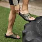 OOFOS OOahh Sport Recovery Slide, Tactical Green - Women’s Size 14, Men’s Size 12