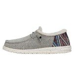 Hey Dude Wendy Funk Wool Grey Size 8 | Women's Loafers | Women's Slip On Shoes | Comfortable & Light Weight