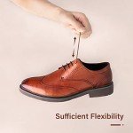 INMAKER No Tie Dress Shoe Laces for Men, Waxed Thin Oxford Round Shoelaces