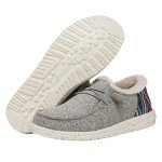 Hey Dude Wendy Funk Wool Grey Size 8 | Women's Loafers | Women's Slip On Shoes | Comfortable & Light Weight