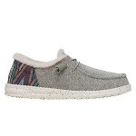 Hey Dude Wendy Funk Wool Grey Size 8 | Women's Loafers | Women's Slip On Shoes | Comfortable & Light Weight