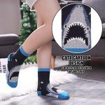 DOSKONI Kids Merino Wool Hiking Socks for Boys Girls Toddlers Thermal Winter Warm Thick Crew Boot Snowboarding Gift Socks 6 Pairs Shark,8-12 Year Old
