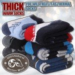 DOSKONI Kids Merino Wool Hiking Socks for Boys Girls Toddlers Thermal Winter Warm Thick Crew Boot Snowboarding Gift Socks 6 Pairs Shark,8-12 Year Old