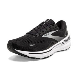 Brooks Men’s Adrenaline GTS 23 Supportive Running Shoe - Black/White/Silver - 12 Medium