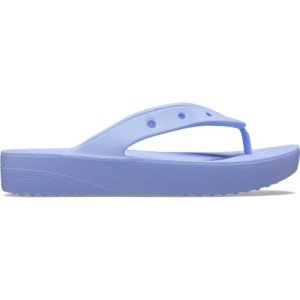 Crocs Women's Classic Flip Flops, Platform Sandals, Moon Jelly, Numeric_9