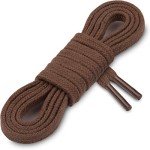 Miscly Flat Dress Shoe laces for Chukka Desert Boot, Dress Shoes and Dress Boots [1 Pair] 3/16” thin, 100% Cotton (27″, Brown)