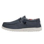 Hey Dude Men's Wally Canvas Stretch Blue Size 11 | Men's Shoes | Men Slip-on Loafers | Comfortable & Light-Weight
