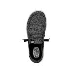 Hey Dude Women's Moccasin Wendy Sport Knit, Black/White, 8