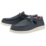 Hey Dude Men's Wally Canvas Stretch Blue Size 11 | Men's Shoes | Men Slip-on Loafers | Comfortable & Light-Weight
