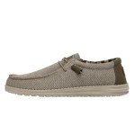 Hey Dude Men's Wally Sox Beige Men's 8 & Women's 10 | Men's Loafers | Men's Slip On Shoes | Comfortable & Light-Weight