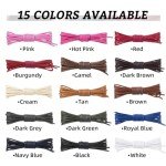 Handshop 3 Pairs Dress Shoe Laces for Men, Replacement Shoelaces for Dress Shoes, Waxed Round Shoe Strings for Women’s Oxford Shoes and Chukka(Black, 27.4")