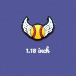 9Pcs Softball Shoe Charms for Clog Sandals Bracelets Decoration, Sports Ball Charms (Softball)