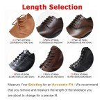 Handshop 3 Pairs Dress Shoe Laces for Men, Replacement Shoelaces for Dress Shoes, Waxed Round Shoe Strings for Women’s Oxford Shoes and Chukka(Black, 27.4")