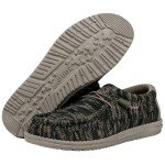 Hey Dude Men's Wally Sox Woodland Camo Size 9| Men's Loafers | Men's Slip On Shoes | Comfortable & Light-Weight