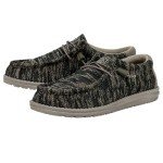 Hey Dude Men's Wally Sox Woodland Camo Size 9| Men's Loafers | Men's Slip On Shoes | Comfortable & Light-Weight