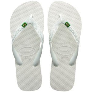 Havaianas Men's Brazil Flip Flop Sandal, White, 9-10 M US