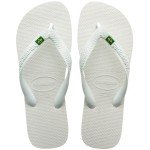 Havaianas Men's Brazil Flip Flop Sandal, White, 9-10 M US