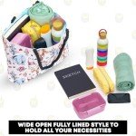 Disney Winnie the Pooh Tote Bag for Women, Eeyore Piglet Tigger Floral Print Lightweight Travel Bag, Large Canvas Purse, Outfit Accessory, Work Tote, Everyday Carry-All Tote