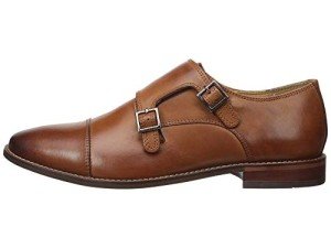 Florsheim® Montinaro Double Monk Strap Shoes for Men – Leather Upper – Man-Made Outsole – Adjustable Buckle Saddle Tan Smooth 8 M (D)