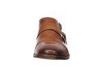 Florsheim® Montinaro Double Monk Strap Shoes for Men – Leather Upper – Man-Made Outsole – Adjustable Buckle Saddle Tan Smooth 8 M (D)