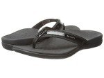 Vionic Tide II - Women's Leather Orthotic Sandals - Orthaheel Black - 9 Medium