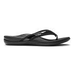 Vionic Tide II - Women's Leather Orthotic Sandals - Orthaheel Black - 9 Medium