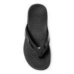 Vionic Tide II - Women's Leather Orthotic Sandals - Orthaheel Black - 9 Medium