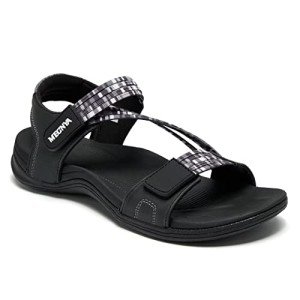 MEGNYA Sport Sandals for Womens, Walking Casual Adjustable Sandals with Cushion Rubber Sole Camouflage Size 8.5