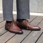 Stepace 1/8" Waxed Round Shoe Laces, [2 Pair] Oxford Shoelaces for Boots and Dress Shoes Brown-96