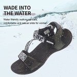 MEGNYA Sport Sandals for Womens, Walking Casual Adjustable Sandals with Cushion Rubber Sole Camouflage Size 8.5