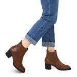 COASIS Women's Chelsea Boots Chunky Block Heel Slip On Ankle Booties with Elastic Sided